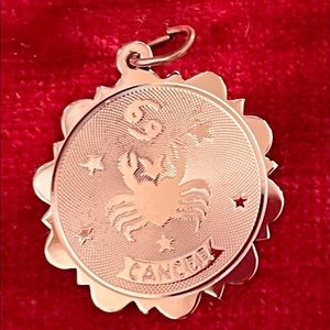 Super shiny cancer zodiac charm sterling silver